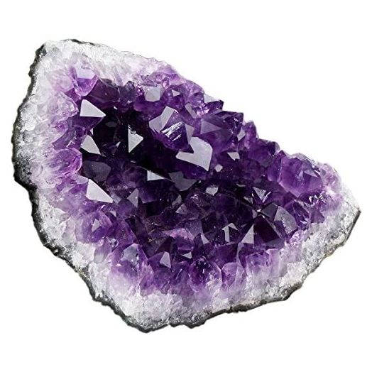 SUNYIK Natural Amethyst Quartz Crystal Cluster, Druzy Geode Specimen Gemstone Sculpture Sphere(0.2-0.3lb)