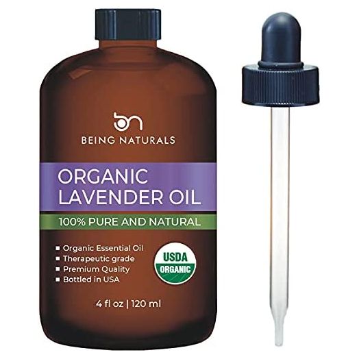 Organic Lavender Essential Oil - Huge 4 FL OZ - 100% Pure & Natural – Premium Natural Oil with Glass Dropper (Lavender)