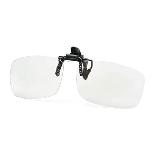 Reading Glasses Clip On and Flip Up Blue Light Blocking Magnifying Glasses Magnifiers Lenses for Unisex (Transparent, 1.5)
