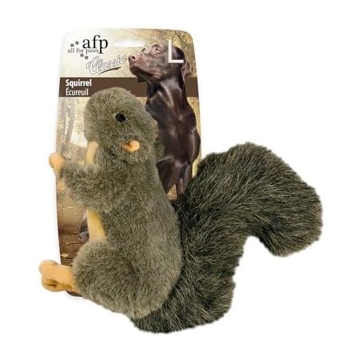 ALL FOR PAWS Interactive Dog Squirrel Plush Toys, Stuffed Animal Squeaky Toy Perfect Puppy Plush Toy for Dogs Enrichment Toys, Large