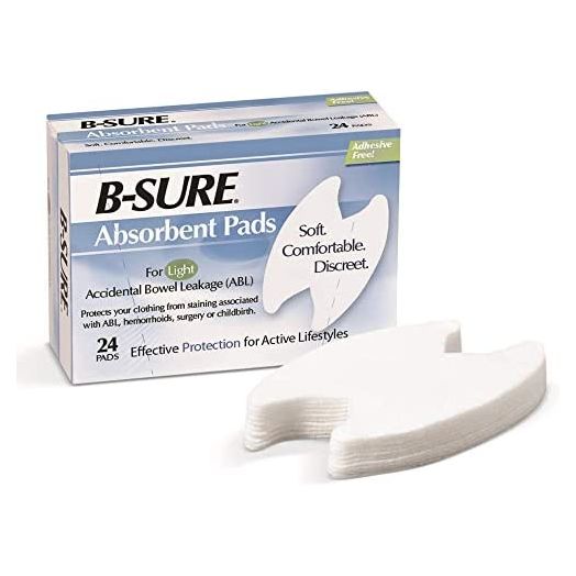 B-Sure Incontinence Liner, Heavy Absorbency One Size Fits Most Unisex Disposable, 14-7031-224 - Box of 24 | B-Sure