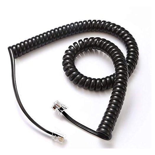 Telephone Cord, Phone Cord,Handset Cord, Black, 2 Pack, Universally Compatible