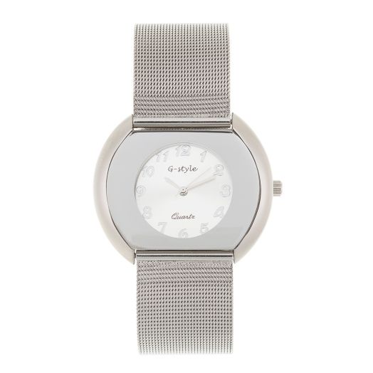 Watch for Women Minimalist Design Silver Case with Metal Strap (GSM02)