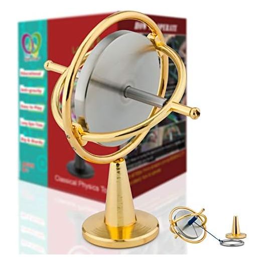DjuiinoStar Heavy Duty Gyroscope (Solid Stainless Steel Rotor): Initial Speed 8,000 RPM, Sturdy and Stable; Provides Very Good Gaming Experience; High-End Office Toy, Addictive Science Gear DG-5PRO-01