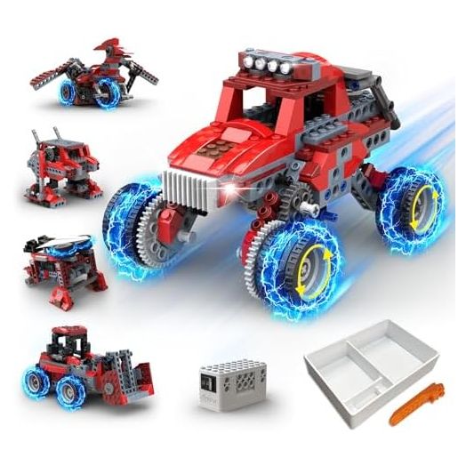 STEM Toys for Boys Age 6-12, 8-in-1 Electric Motor Monster Truck Car Building Kit, Educational Craft Building Toys, Christmas Birthday Gifts for Boys Girls 6 7 8 9 10 11 12 Year Old (240PCS)
