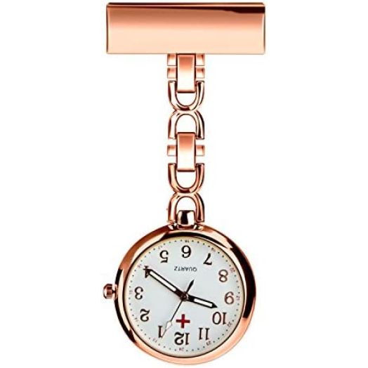 WIOR Nurse Lapel Pin Watch Hanging Medical Doctor Pocket Watch Quartz Movement Nurses Watch for Graduation Xmas Birthday Mothers Day