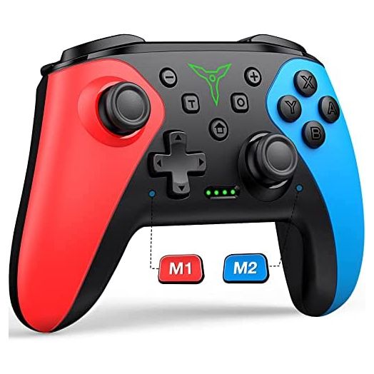 Wireless Switch Controller for Nintendo Switch/Lite/OLED Controller, Switch Controller with a Mouse Touch Feeling on Back Buttons, Extra Switch Pro Controller with Wake-up,Programmable, Turbo Function