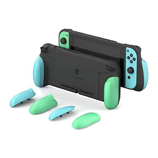 Skull & Co. GripCase: A Dockable Protective Case with Replaceable Grips [to fit All Hands Sizes] for Nintendo Switch [No Carrying Case] - Animal Crossing