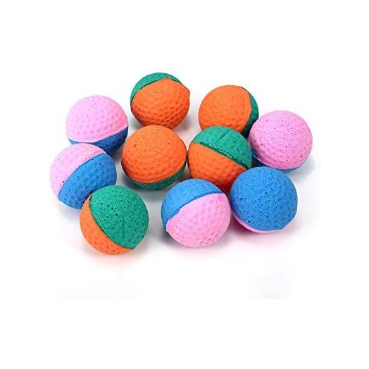 Togudot Cat Toys Interactive 10 Pcs Balls Chew Latex Toy Set Pet Kitten Dog Puppy Teething Toy Gifts