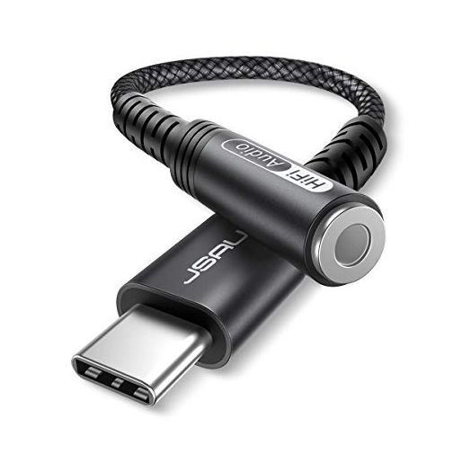 USB Type C to 3.5mm Female Headphone Jack Adapter, JSAUX USB C to Aux Audio Dongle Cable Cord Compatible with iPhone 15 Pro Max/15 Pro/15 Plus, Samsung Galaxy S23/S22/S21 Ultra, iPad Pro, Pixel -Black