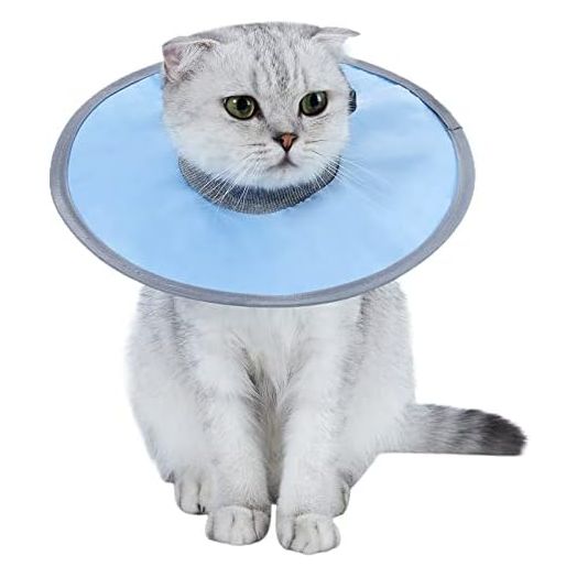 Waterproof Cat Recovery Collar, Elizabethan Protective Cone, Lightweight Adjustable Pet Recovery Cone Collar After Surgery for Small Dogs Cats Kittens Puppies to Prevent Licking Wounds