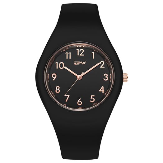 Ibohevo Unisex Young Silicone Watches: Black Student Lovely Analog Neutral Jelly Band Outdoor Waterproof Watches Sports Quartz Wrist Watches