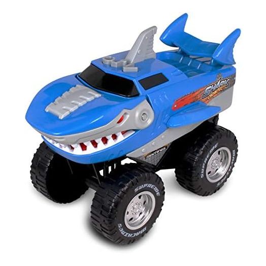 NKOK Supreme Machines Chompers - Shark, Has Engine and Stunt Driving Sounds, let’s you Rock Out to Music, Has Working Lights and Sounds, For Ages 3 and up