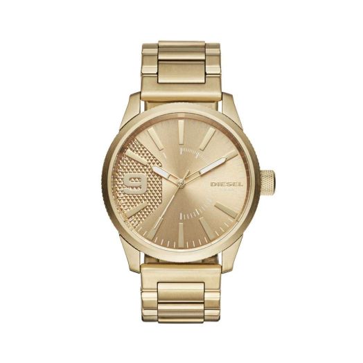Diesel Rasp Stainless Steel Three-Hand Analog Men's Watch, Color: Gold (Model: DZ1761)