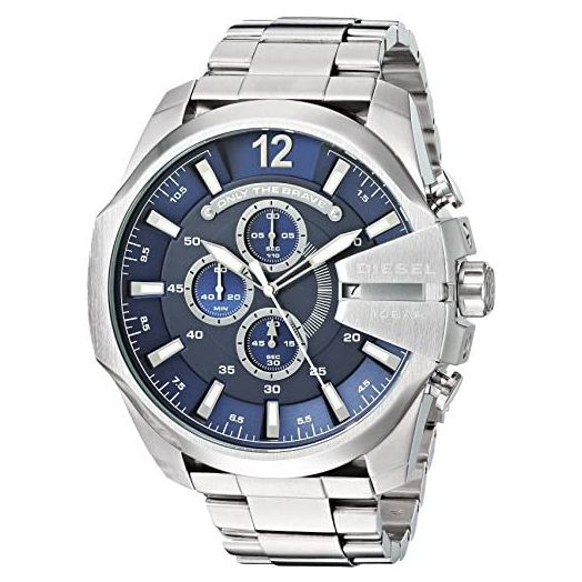 Diesel Men's 'Mega Chief' Quartz Stainless Steel Watch, Color:Silver-Toned (Model: DZ4417)
