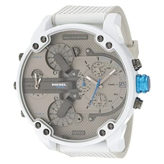 Diesel Men's Mr. Daddy 2.0 Chronograph White-Tone Stainless Steel Watch DZ7419