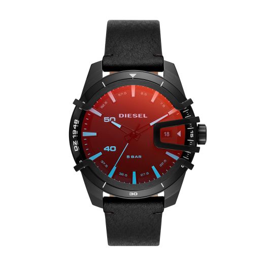 Diesel Caged Men's Watch with Stainless Steel Bracelet or Genuine Leather Band