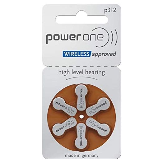 Power One Mercury Free Hearing Aid Batteries Size P312