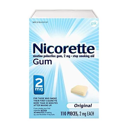 Nicorette 2mg Nicotine Gum to Help Quit Smoking - Original Flavored Stop Smoking Aid, 110 Count