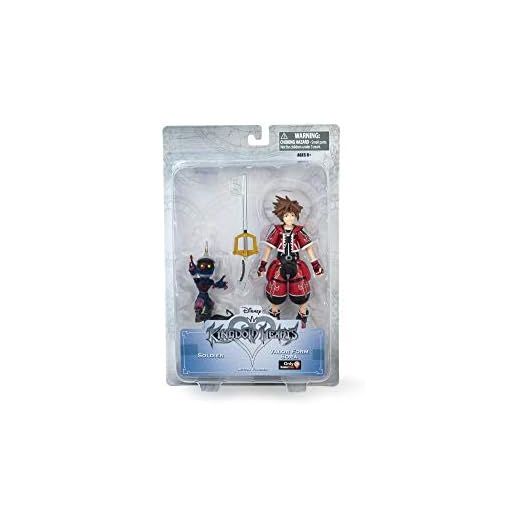 Kingdom Hearts Official Exclusive Action Figure - 2-Pack Valor Form Sora & Heartless Soldier - Collectible Replica Figurine Toy for Game Franchise Fans - Statue Set Gift - Licensed Disney Merchandise