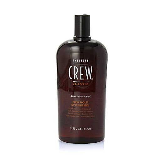 American Crew Men's Hair Gel Firm Hold, Non-Flaking Styling Gel, 33.8 Fl Oz