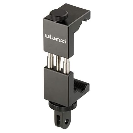 Ulanzi Aluminum 1/4'' Phone Tripod Mount for iPhone 13 Pro Max X 8 Samsung Smartphones with Adapter Mount for Gopro Hero 10 9 8 Session Xiaomi Yi 4K SJCAM SJ4000 Eken H9 Action Camera Accessory