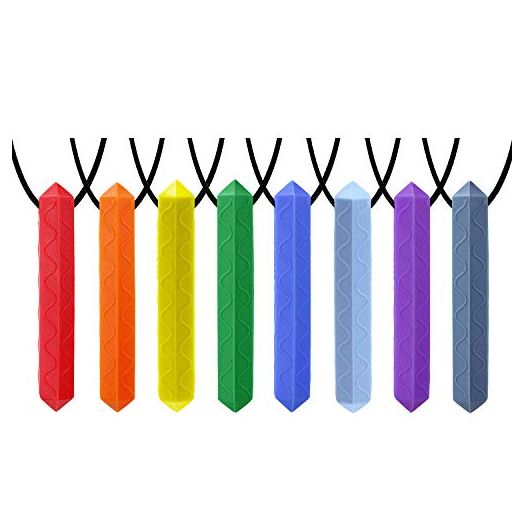 GNAWRISHING Sensory Chew Necklace Diamond Chew Necklaces (8 Pack)