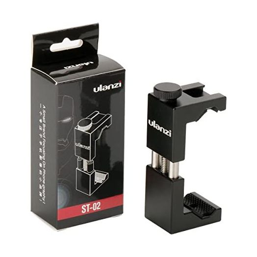 ULANZI Aluminum Phone Tripod Mount with Cold Shoe Mount, Smartphone Video Rig Tripod Mount Adapter for iPhone 11 Pro Max XS X 8 Plus Samsung Galaxy Google Pixel OnePlus One Sony Mobile Phones