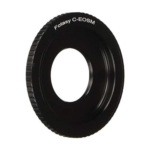 Fotasy 16mm C Mount Lens to Canon EF-M Mount Adapter, C Mount EFM, C Mount EOS M Adapter, fits 16mm Cine Movie C-Mount Lens & Canon EF M Mirrorless Cameras M1 M2 M3 M5 M6 M6 Mark II M10 M50 M100 M200