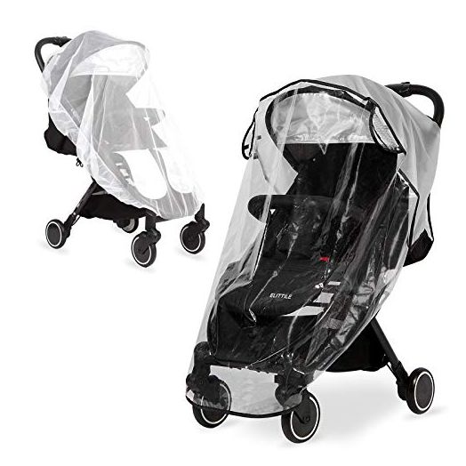 Hrzeem Universal Stroller Rain Cover and Mosquito Net (2 Pieces), Travel Weather Shield for Windproof, Waterproof, Protect from Sun Dust Snow