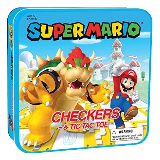 USAOPOLY Super Mario Checkers & Tic-Tac-Toe Collector's Game Set