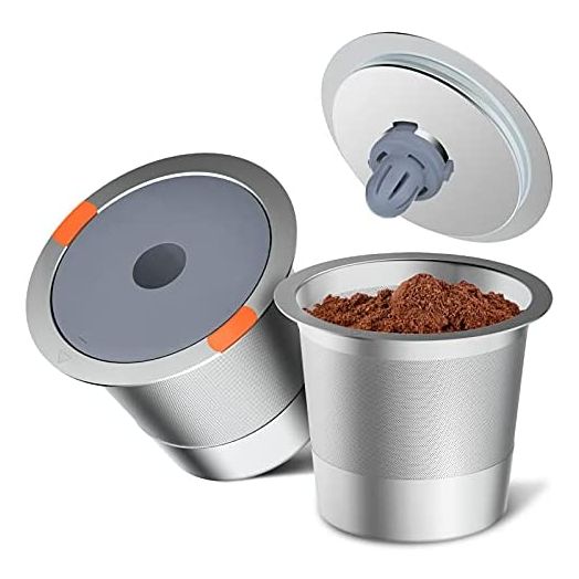 NOALTO Reusable K Cup Coffee Filters, Stainless Steel Refillable for Keurig (2 Pack)