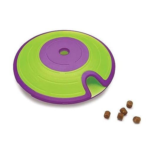 Outward Hound Nina Ottosson Dog Treat Maze Dog Puzzle Interactive Treat Puzzle Dog Enrichment Dog Toy, Level 2 Intermediate, Green