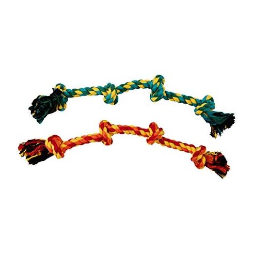 Outward Hound Ropiez 4-Knot Rope Tug Dog Toy, 2-Pack - Chew, Toss, Play, Large