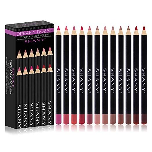 SHANY Vegan Dreamy Dozen Matte Lip Liner Set (Pack of 12)