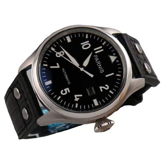 Fanmis 47mm Black Dial Big Pilots Automatic Mechanical Luxury Men's Wrist Watch Luminous Marks