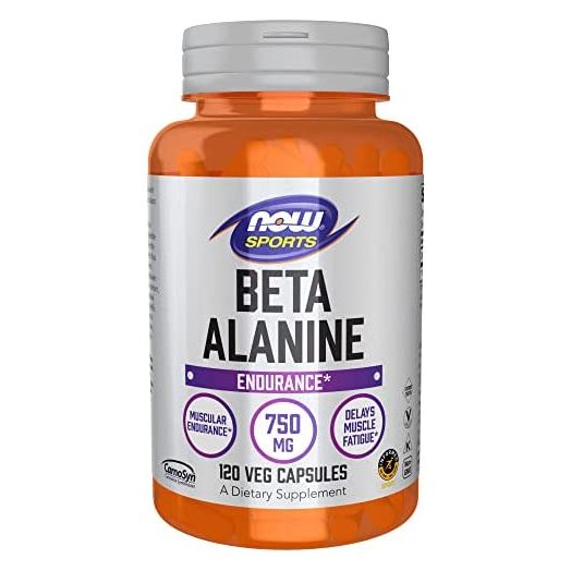 NOW Sports Nutrition, Beta-Alanine 750 mg, Delays Muscle Fatigue, Endurance, 120 Veg Capsules
