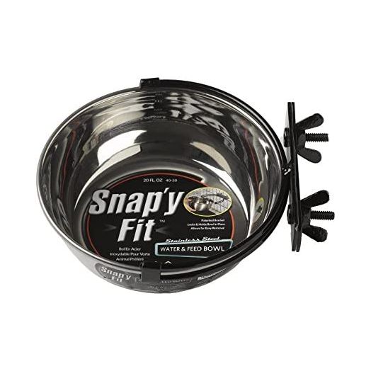 Midwest Homes for Pets Snap'y Fit Stainless Steel Food Bowl/Pet Bowl for Dogs & Cats