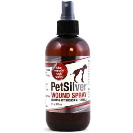 PetSilver Wound Spray with Chelated Silver, Made in USA, Vet Formulated, All Natural Pain Free Formula, Relief for Hot Spots, Wounds and Burns