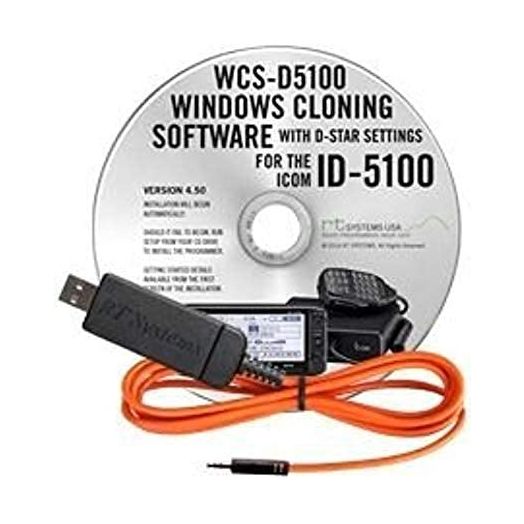 WCSD5100-USB-Data Programming Kit Programming Software and USB-RTS05 Data Cable for Icom ID-5100