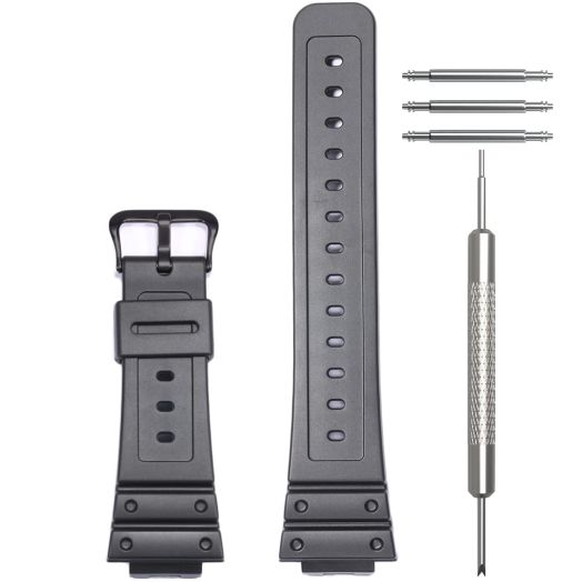 WRISTARMOR Men's Resin strap Compatible with Caiso G-Shock DW5610 GW-M5600 DW6900 GW6900 rubber Replacement Bracelet Waterproof watch band