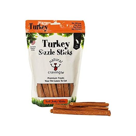 Natural Cravings Sizzle Sticks Jerky Dog Treats | 12 oz. Bag | Product of USA