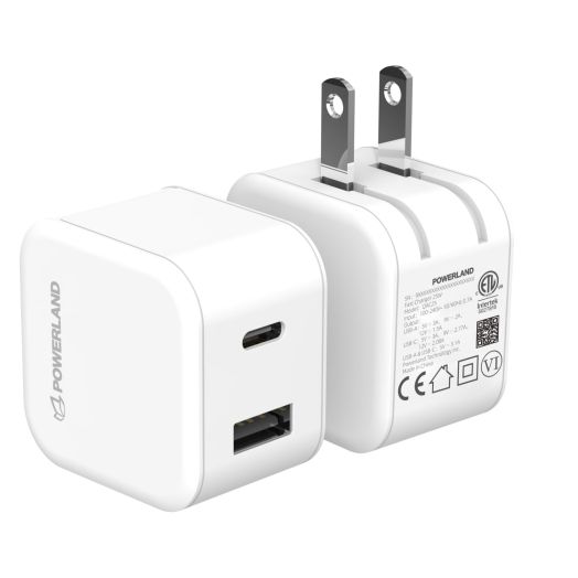 USB C Charger Block 25W,2 Pack Compact Foldable Plug PD PPS Fast Charger Adapter Compatible with iPhone 15/15 Plus/14/13/12,MacBook Pro/Air,iPad/iPad Mini and More