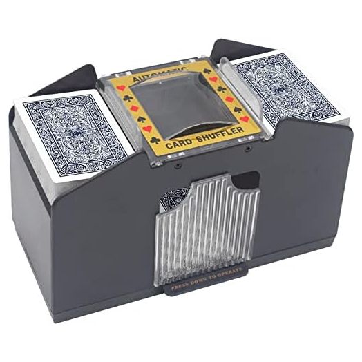 Card Shuffler 2-4 Deck Automatic, Battery-Operated Electric Card Shuffler Machine for UNO/Poker/Playing Card