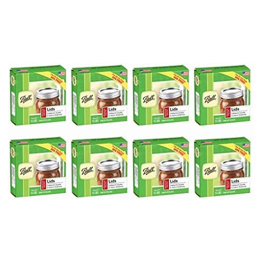 Ball Mouth Mason Jar Canning Lids 8 Dozen, Silver
