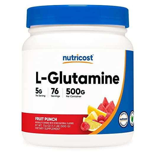 Nutricost L-Glutamine Powder 500 Grams (Fruit Punch)