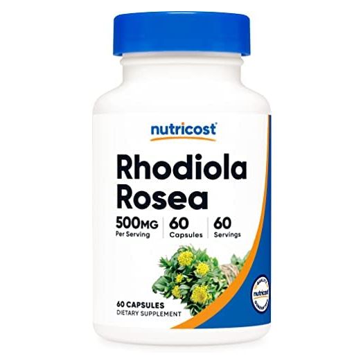 Nutricost Rhodiola Rosea 500mg, 60 Vegetarian Capsules - Gluten Free and Non-GMO Rhodiola Rosea Supplement