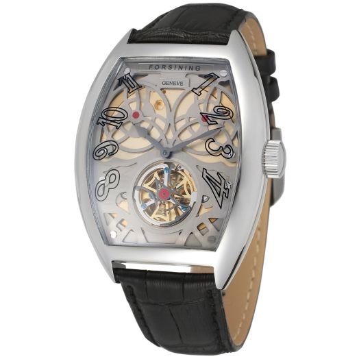 Forsining Men's Stainless Steel Automatic Self-winding Brand Learher Strap Collection Watch FSG9409M3S2