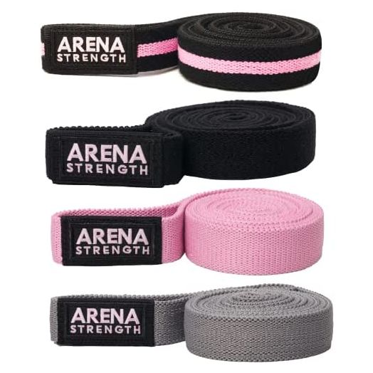 Arena Strength Long Fabric Resistance Bands, Full Body Resistance Bands Set of 4 and Pull Up Assistance Bands