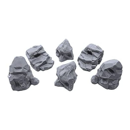 EnderToys Stone Boulder Bundle, Terrain Scenery for Tabletop 28mm Miniatures Wargame, 3D Printed and Paintable